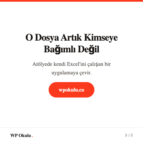 O Excel dosyası artık kimseye bağımlı değil - vibecoding atölyesi