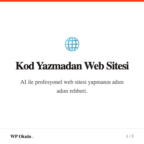 Kod yazmadan web sitesi nasıl yapılır? AI ile profesyonel web sitesi oluşturma