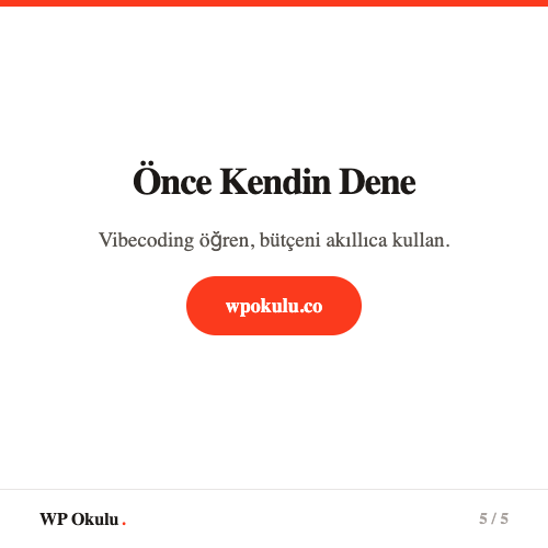 Hibrit yaklasim - MVP icin vibecoding, olceklendirme icin yazilimci