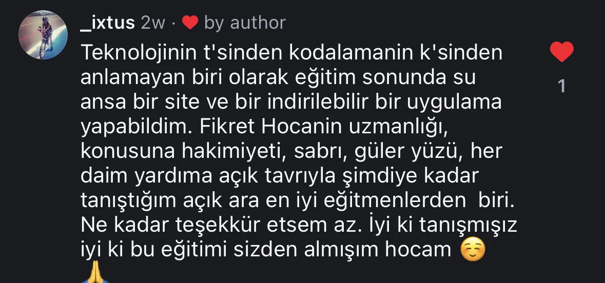 @_ixtus Instagram yorumu