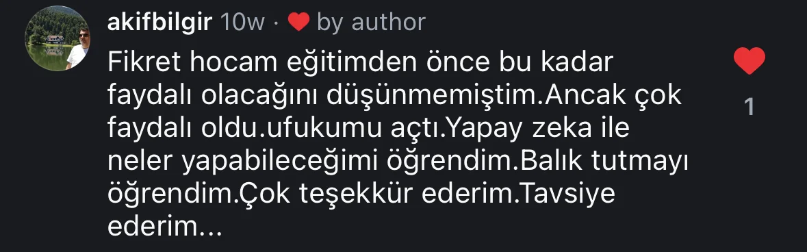 @akifbilgir Instagram yorumu